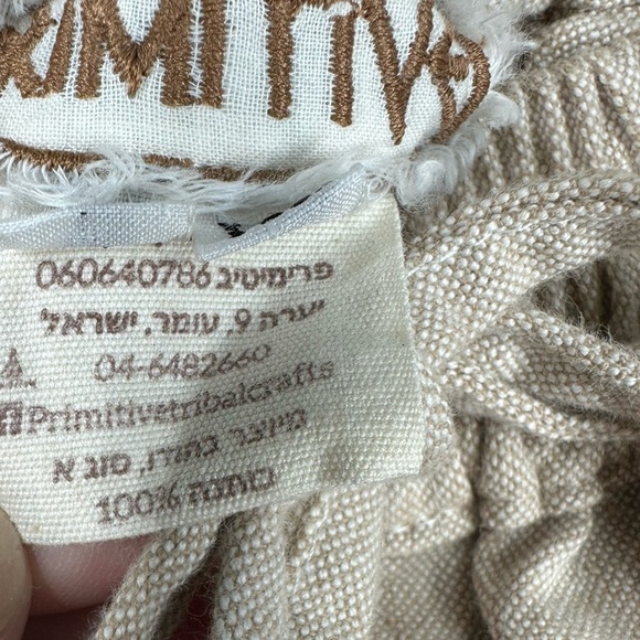 PRIMITIVE Women's L/XL Tan Cotton Elastic Waist Pull on Minimalistic Pants - Picture 6 of 7